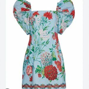 Cara Cara Kelly Dress Puff Sleeve Floral Dew Small
